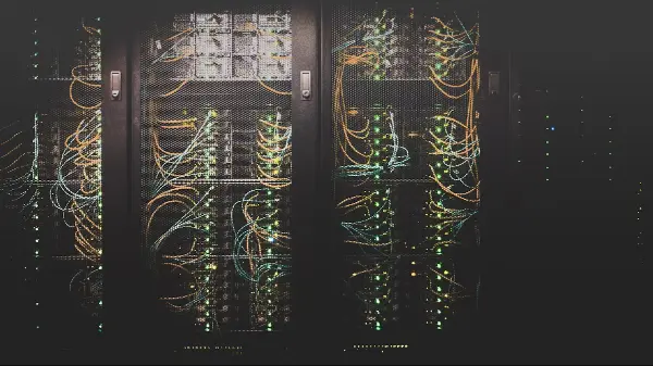 Digital lock and network graphic illustrating Node-RED security and automation features